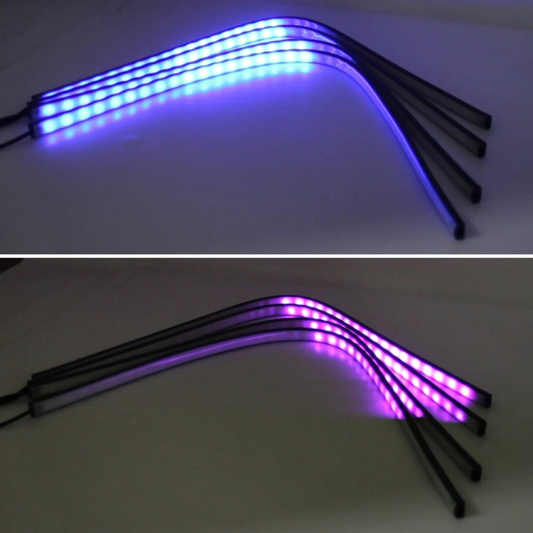 Flashing Lights 15W LED Car in The Network Lights One Drag Four Emblem Eyes Daytime Running Lights LED Universal Car Warning Strobe Flash light Car in The Network Decorative Knight Lights, Cable Length: 75cm, 15W