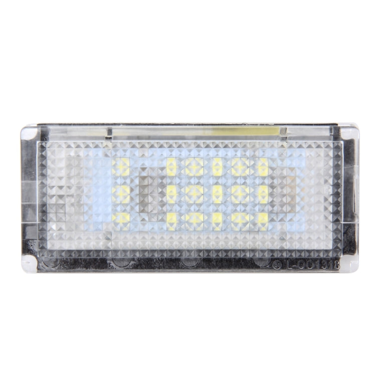2 PCS License Plate Light with 18  SMD-3528 Lamps for BMW E46 4D 1998-2003，2W 120LM,6000K, DC12V (White Light), For BMW E46 4D