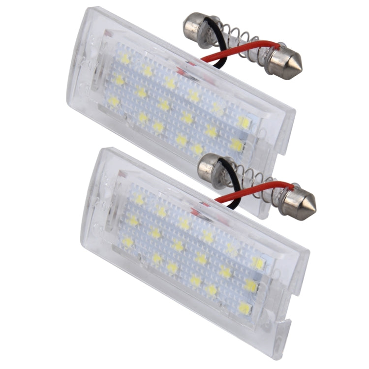 2 PCS License Plate Light with 18  SMD-3528 Lamps for BMW E53(X5),2W 120LM,6000K, DC12V (White Light), For BMW E53