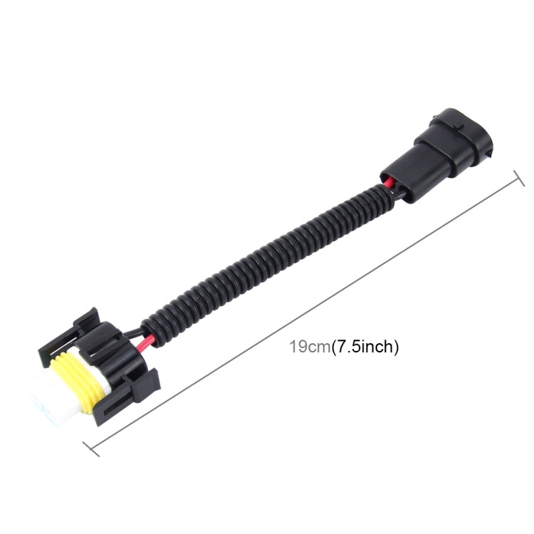 2 PCS H11 Car HID Xenon Headlight Male to Female Conversion Cable with Ceramic Adapter Socket, H11