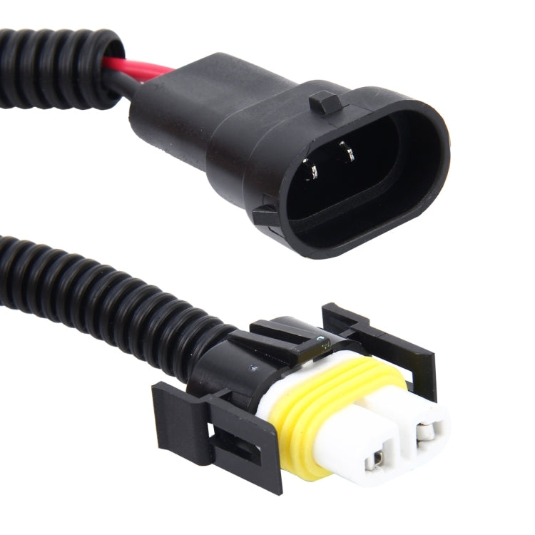 2 PCS H11 Car HID Xenon Headlight Male to Female Conversion Cable with Ceramic Adapter Socket, H11