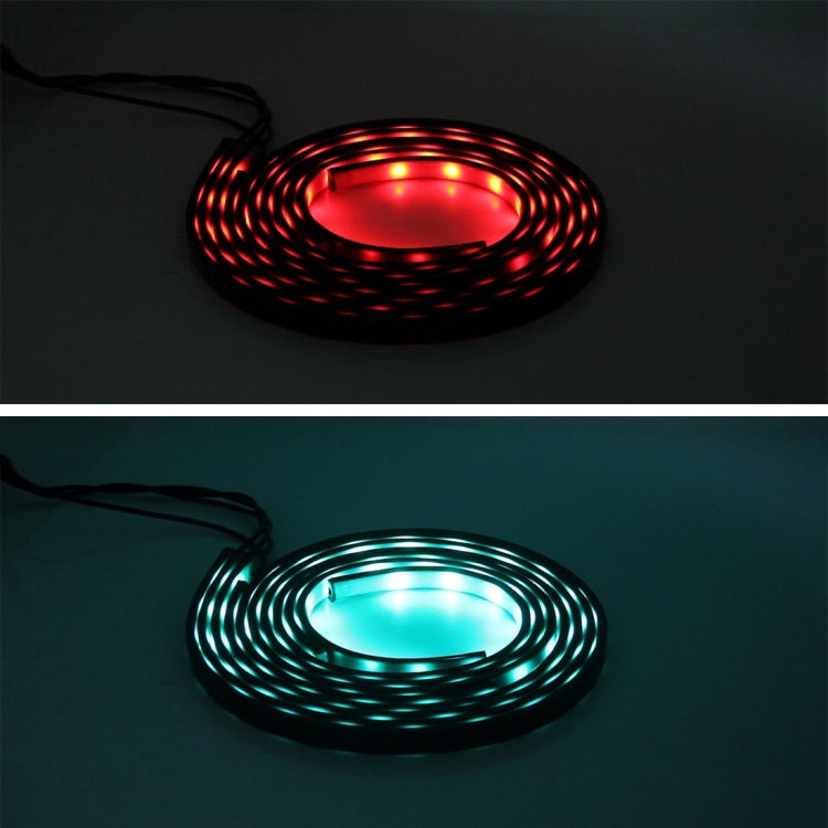 4 in 1 90cm/120cm RGB Colorful Flashing Decorative Chasis Light Sound Control Light Music Rhythm Light with Wireless Remote Control, DC 12V, 90cm/120cm