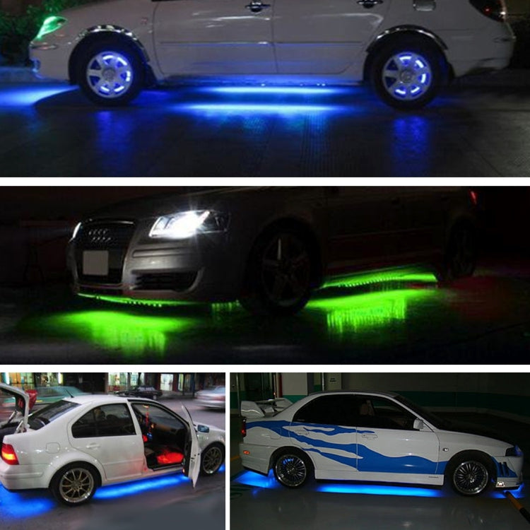 4 in 1 90cm/120cm RGB Colorful Flashing Decorative Chasis Light Sound Control Light Music Rhythm Light with Wireless Remote Control, DC 12V, 90cm/120cm