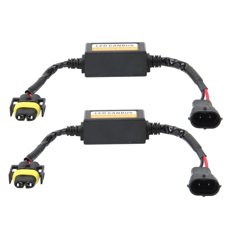 2 PCS H11/H8/H9/H16/5202 Car Auto LED Headlight Canbus Warning Error-free Decoder Adapter for DC 9-16V/20W-40W, H11/H8/H9/H16/5202