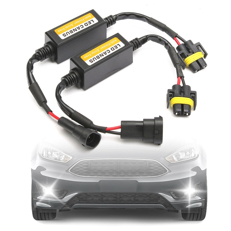 2 PCS H11/H8/H9/H16/5202 Car Auto LED Headlight Canbus Warning Error-free Decoder Adapter for DC 9-16V/20W-40W, H11/H8/H9/H16/5202
