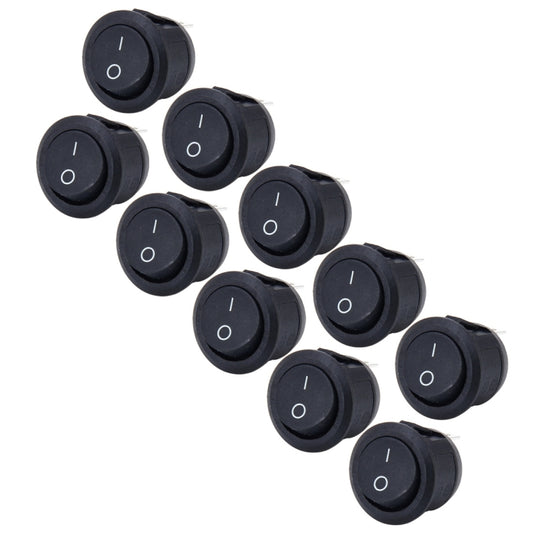 10 PCS Car Auto Universal DIY 3 Pin Round Cap OFF- ON Push Button