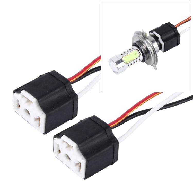 2 PCS Car Auto LED Bulb Socket Holder (No Including Light), 7443, H4, H7, H8/H11