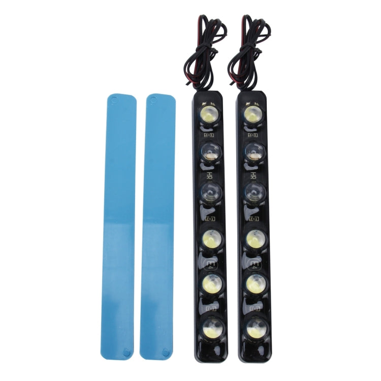 2 PCS 6W 180 LM 6000K DRL Daytime Running Light with 6 SMD-5050 Lamps, DC 12V, 6W