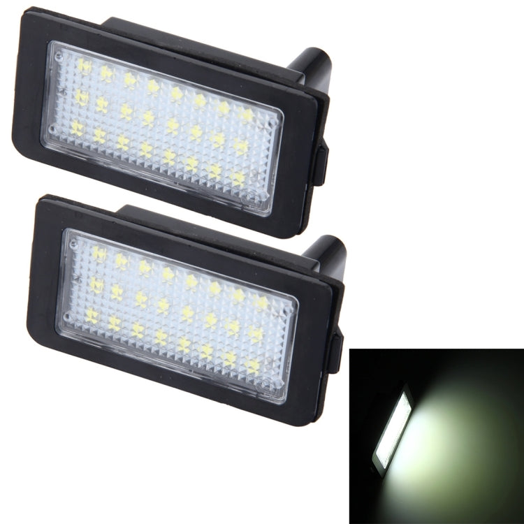 2 PCS Canbus License Plate Light with 24 SMD-3528 Lamps for BMW E38, For BMW E38