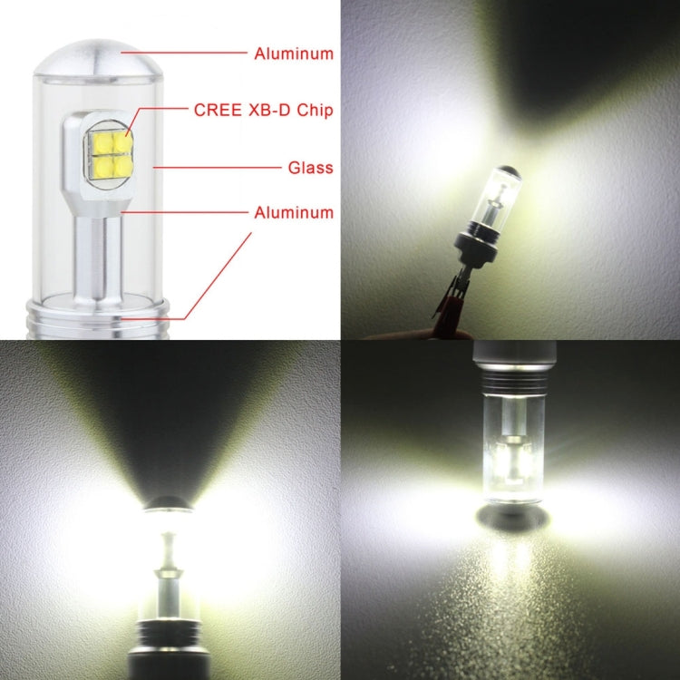 2 PCS 7440 40W 800 LM 6000K Car Turn Light Backup Light Brake Light with 8 CREE Lamps, DC 12V, 7440