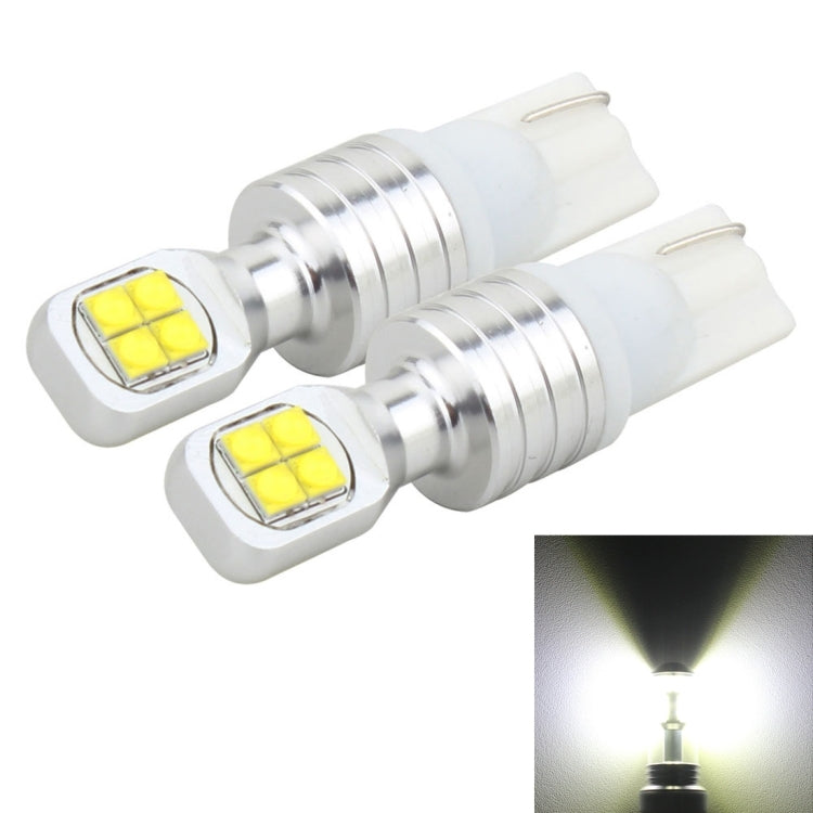 2 PCS  T10/W5W 40W 800 LM 6000K Car Clearance Light Reading Light License Light with 8 Lamp, DC 12V, White Light