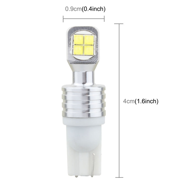 2 PCS  T10/W5W 40W 800 LM 6000K Car Clearance Light Reading Light License Light with 8 Lamp, DC 12V, White Light