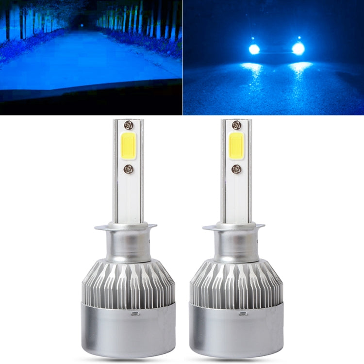 2 PCS  H1 18W 1800 LM 8000K IP68 Canbus Constant Current Car LED Headlight with 2 COB Lamps, DC 9-36V, H1