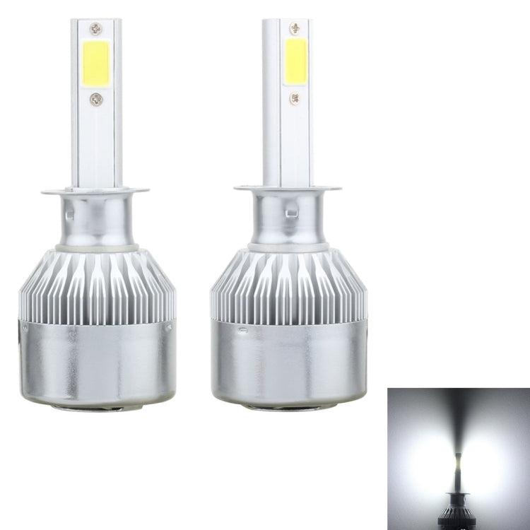 2 PCS  H1 18W 1800 LM 8000K IP68 Canbus Constant Current Car LED Headlight with 2 COB Lamps, DC 9-36V, H1