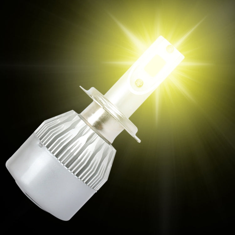 2 PCS  H3 18W 1800 LM 6000K IP68 Canbus Constant Current Car LED Headlight with 2 COB Lamps, DC 9-36V, H3