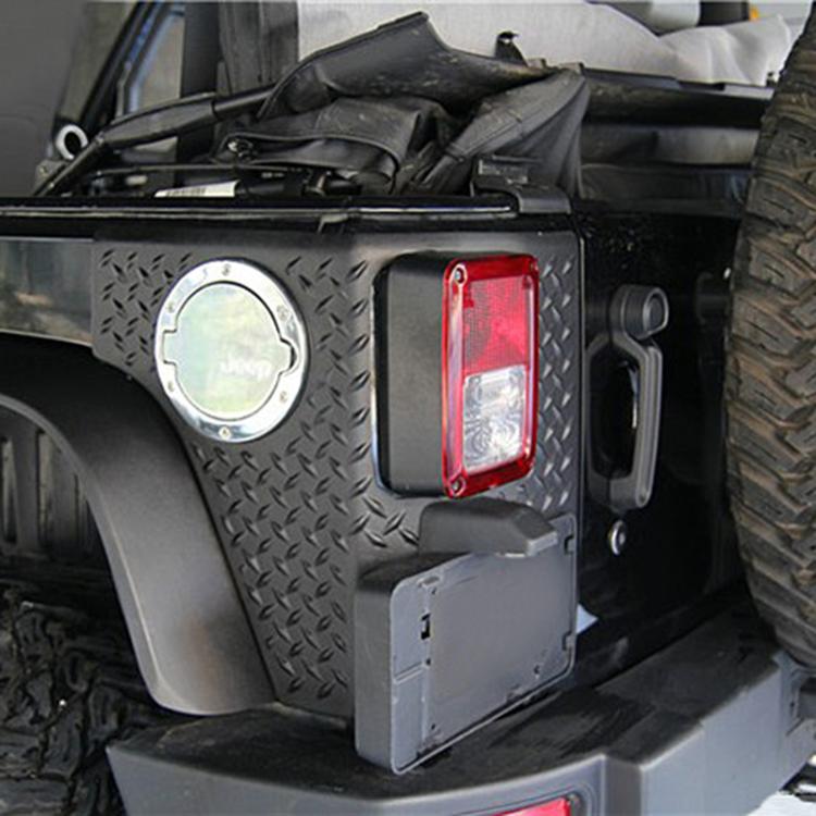 Car Tail Rear License Plate Frame Number Holder Mounting Bracket with Light for Jeep Wrangler JK 2007-2017