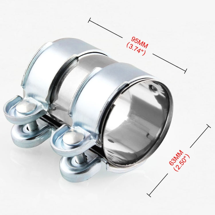 2.5 inch Car Turbo Exhaust Downpipe Low carbon Stainless Steel Lap Joint Band Clamp, 2.5 inch (Low carbon)