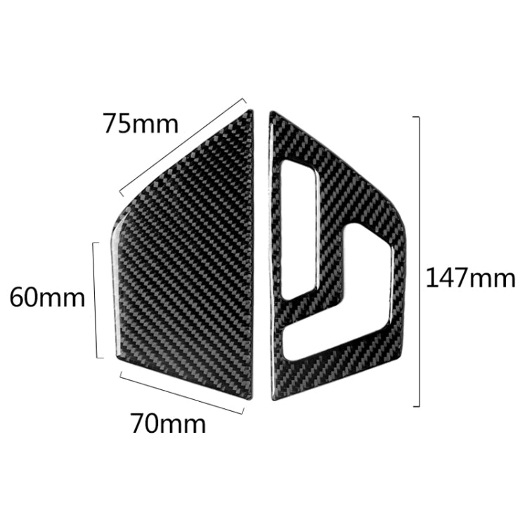 2 PCS Car Carbon Fiber Left Drive Seat Adjustment Panel Decorative Sticker for Mercedes-Benz W204 2007-2013, Left Drive Seat Adjustment (A)