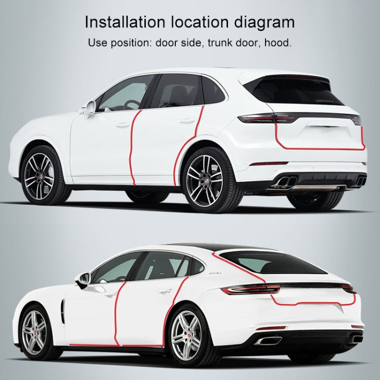 Universal Car Door Invisible Anti-collision Strip Protection Guards Trims Stickers Tape, Size: 3cm x 10m