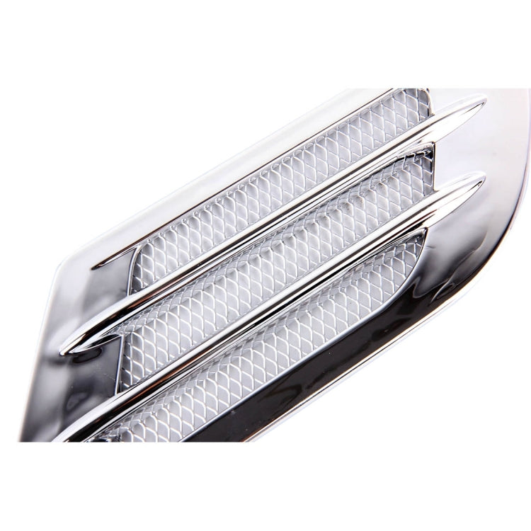 2 PCS Euro Style Metal Decorative Air Flow Intake Turbo Bonnet Hood Side Vent Grille Cover with Self-adhesive Sticker