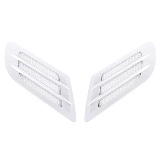 2 PCS Euro Style Metal Decorative Air Flow Intake Turbo Bonnet Hood Side Vent Grille Cover with Self-adhesive Sticker