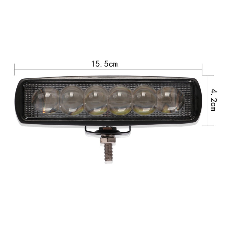 6 inch 18W 6000K IP68 8D Car Boat Marine Work Lights Spotlight LED Bulbs, DC 10-30V, 18W