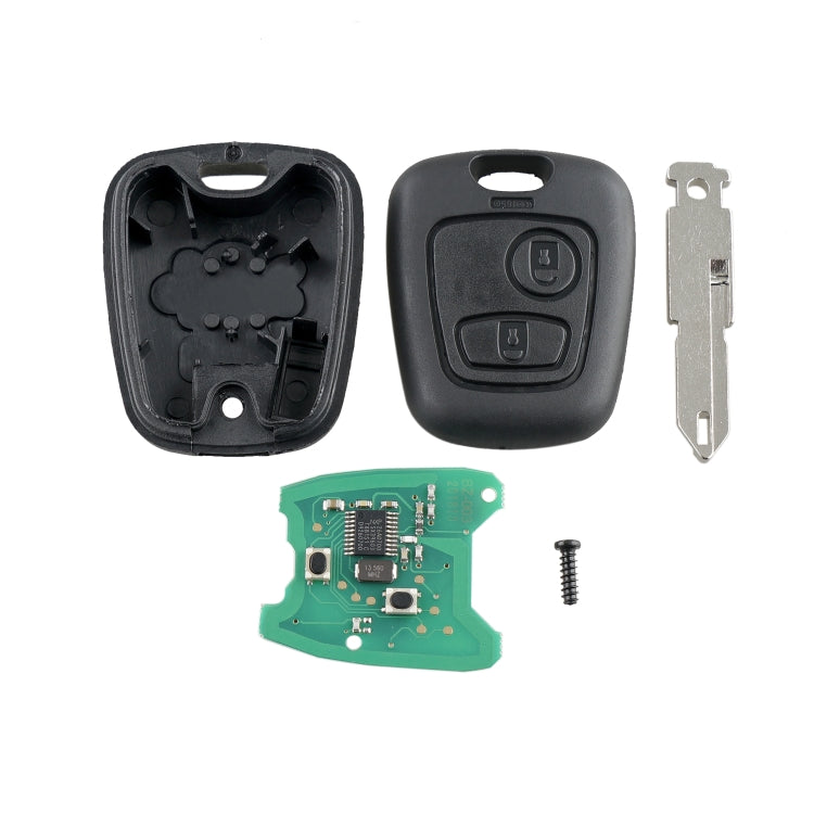 For PEUGEOT 206 2 Buttons Intelligent Remote Control Car Key with Integrated Chip & Battery, Frequency: 433MHz, For PEUGEOT 206