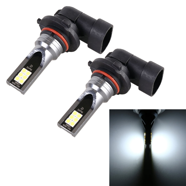 2 PCS 9006 DC12V-24V / 12W / 3000K / 800LM 12LEDs SMD-3030 Car LED Fog Light, 9006 (White Light), 9006