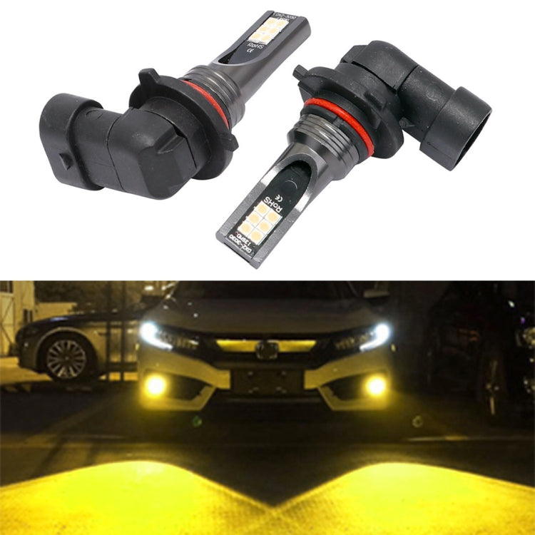 2 PCS 9006 DC12V-24V / 12W / 3000K / 800LM 12LEDs SMD-3030 Car LED Fog Light, 9006 (White Light), 9006