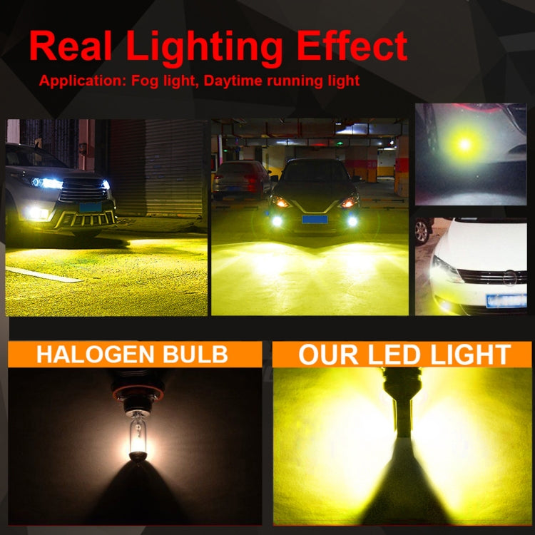 2 PCS H1 DC12V-24V / 12W / 3000K / 800LM 12LEDs SMD-3030 Car LED Fog Light, H1