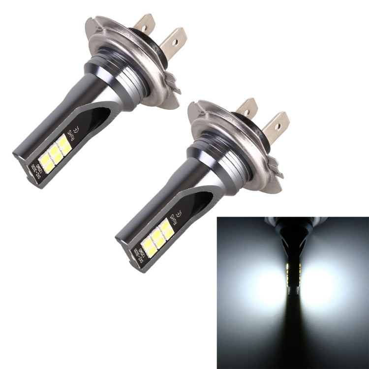 2 PCS H7 DC12V-24V / 12W / 3000K / 800LM 12LEDs SMD-3030 Car LED Fog Light, H7 (White Light), H7