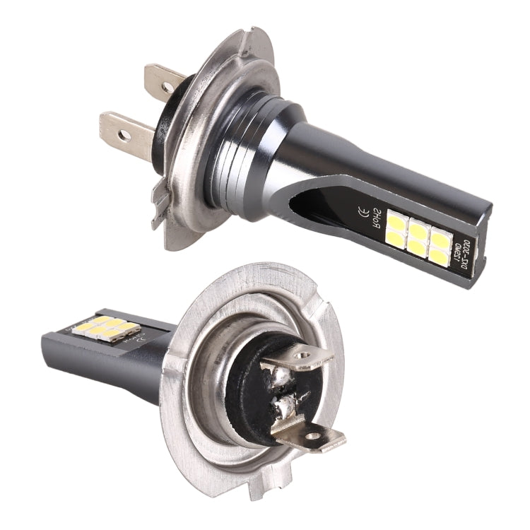 2 PCS H7 DC12V-24V / 12W / 3000K / 800LM 12LEDs SMD-3030 Car LED Fog Light, H7 (White Light), H7