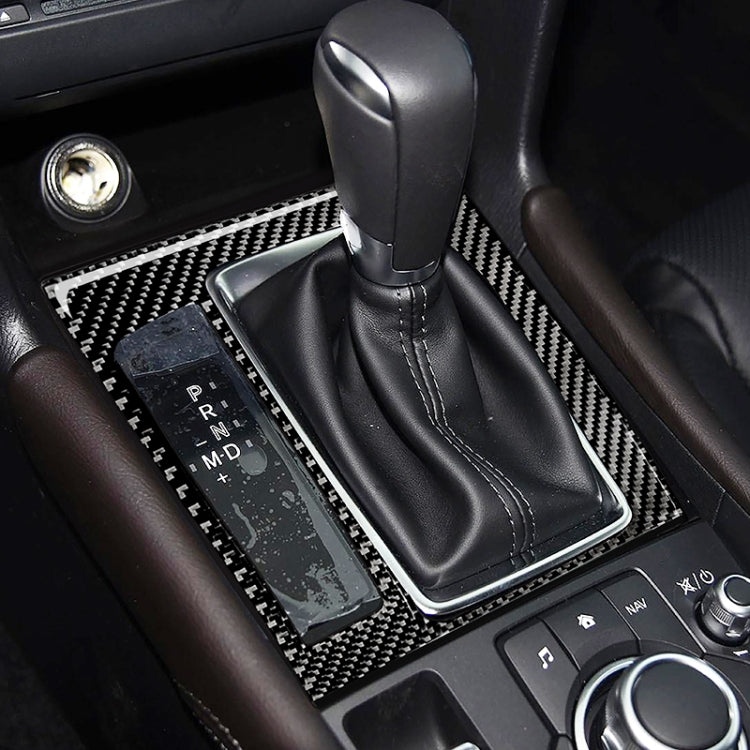 Car Carbon Fiber Left Drive Gear Frame B Decorative Sticker for Mazda Axela 2017-2018, Left Drive Gear Frame B