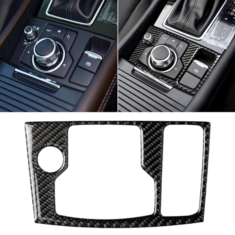 Car Carbon Fiber Right Drive Multimedia Frame B Decorative Sticker for Mazda Axela 2017-2018, Right Drive Multimedia Frame B