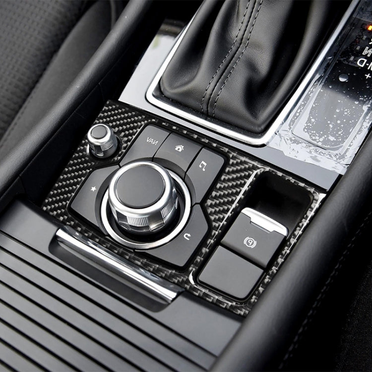 Car Carbon Fiber Right Drive Multimedia Frame B Decorative Sticker for Mazda Axela 2017-2018, Right Drive Multimedia Frame B