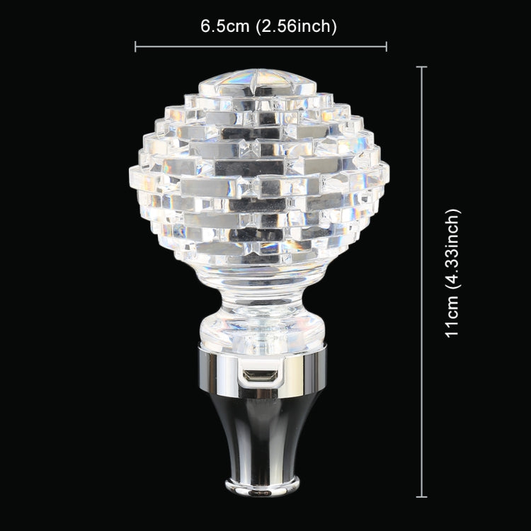 Universal Car Nest Shaped Crystal Gear Head Gear Shift Knob with Light, 4