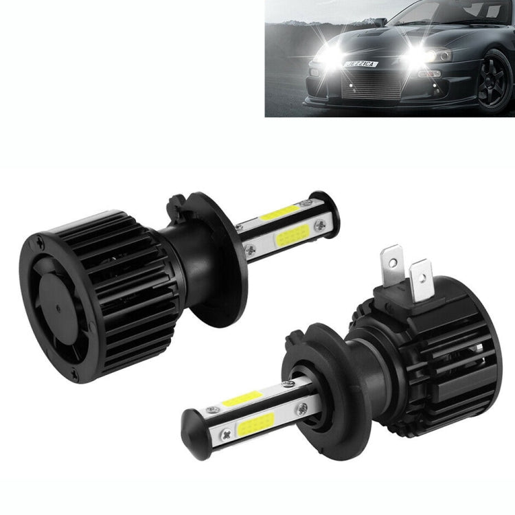 F8 H7 2 PCS 22W 3000LM 6000K Four Side DOB LED Headlight Fog Light Bulbs High Beam Conversion Kit DC 9-32V, H7