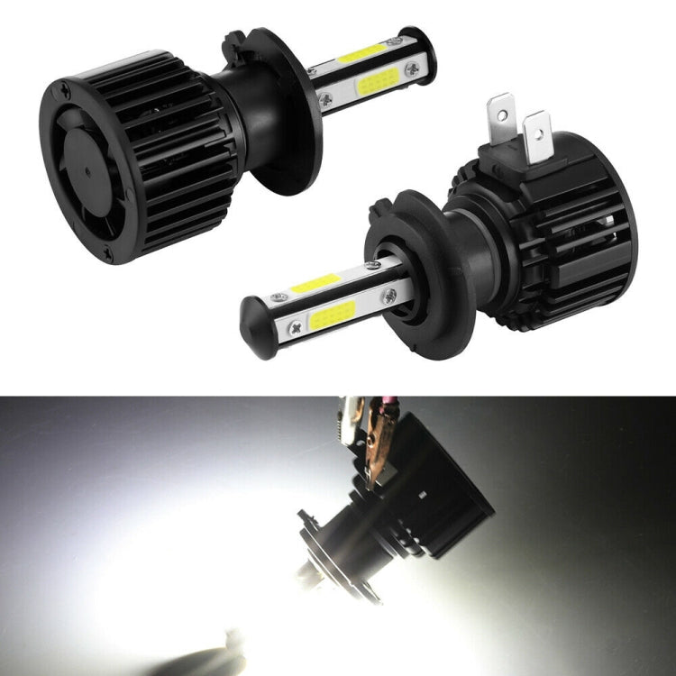 F8 H7 2 PCS 22W 3000LM 6000K Four Side DOB LED Headlight Fog Light Bulbs High Beam Conversion Kit DC 9-32V, H7