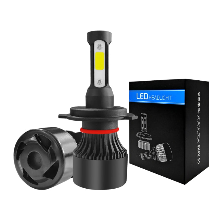 2 PCS S2 H4 / HB2 / 9003 DC9-36V / 25W / 6000K / 2500LM IP68 Car LED Headlight Lamps, H4 / HB2 / 9003