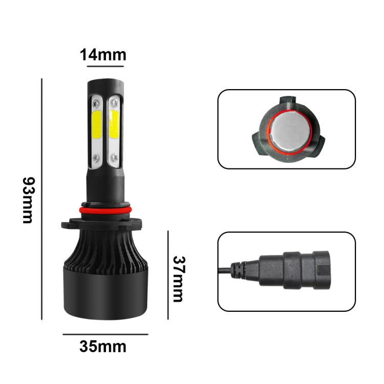 2 PCS S2 9006 / HB4 DC9-36V / 25W / 6000K / 2500LM IP68 Car LED Headlight Lamps, 9006 / HB4