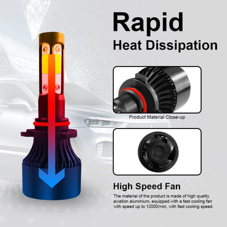 2 PCS S2 9005 / HB3 / H10 DC9-36V / 25W / 6000K / 2500LM IP68 Car LED Headlight Lamps, 9005 / HB3 / H10