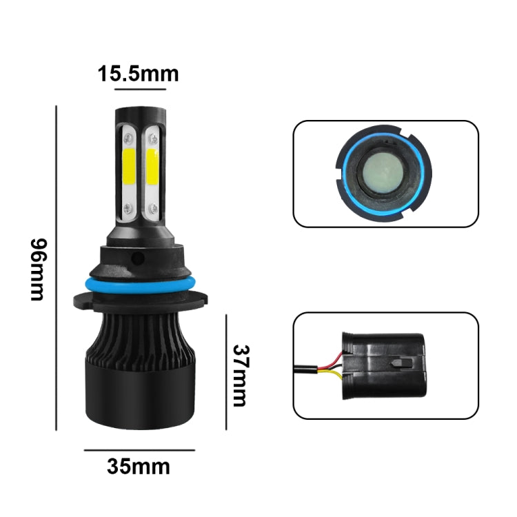 2 PCS S2 9004 / HB1 DC9-36V / 25W / 6000K / 2500LM IP68 Car LED Headlight Lamps, 9004 / HB1