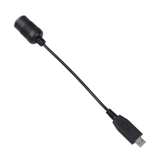 Car Converter USB Port to Car Cigarette Lighter Socket Female 5V to 12V Boost Power Adapter Cable