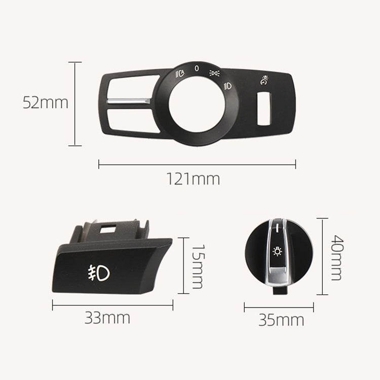 Car Front Fog Light Switch Button Knob for BMW 5 Series 2010-2017, Left Driving, Front Fog Light Switch