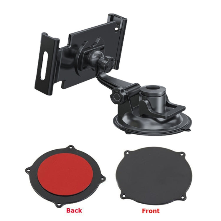 Car Dashboard Tablet Holder PVC Suction Cup Windshield Bracket + Tray, PVC Suction Cup + Tray