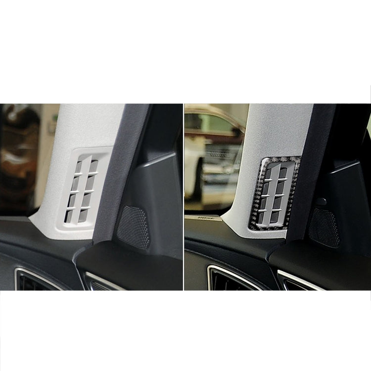 2 PCS Car Carbon Fiber A Column Air Outlet Frame Decorative Sticker for Infiniti Q50 / Q60 2014-2020, A Column Air Outlet Frame