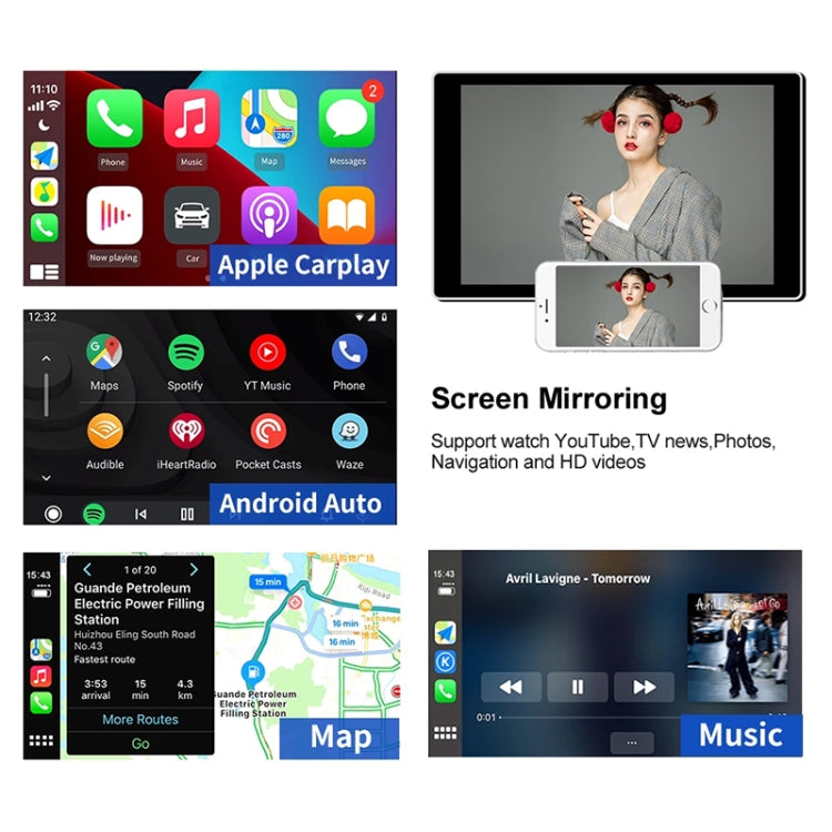 Car Navigation for Android / Apple Carplay Wireless Bluetooth Module Auto Smart Phone USB Carplay Adapter, CPC200-Autokit
