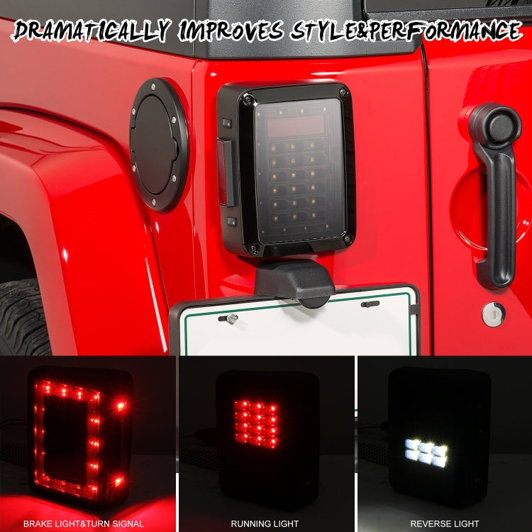 2 PCS Car Angel Eye Reversing Lights / Turn Light / Tail Light  for US Version Jeep Wrangler JK 2007-2017, Angel Eye