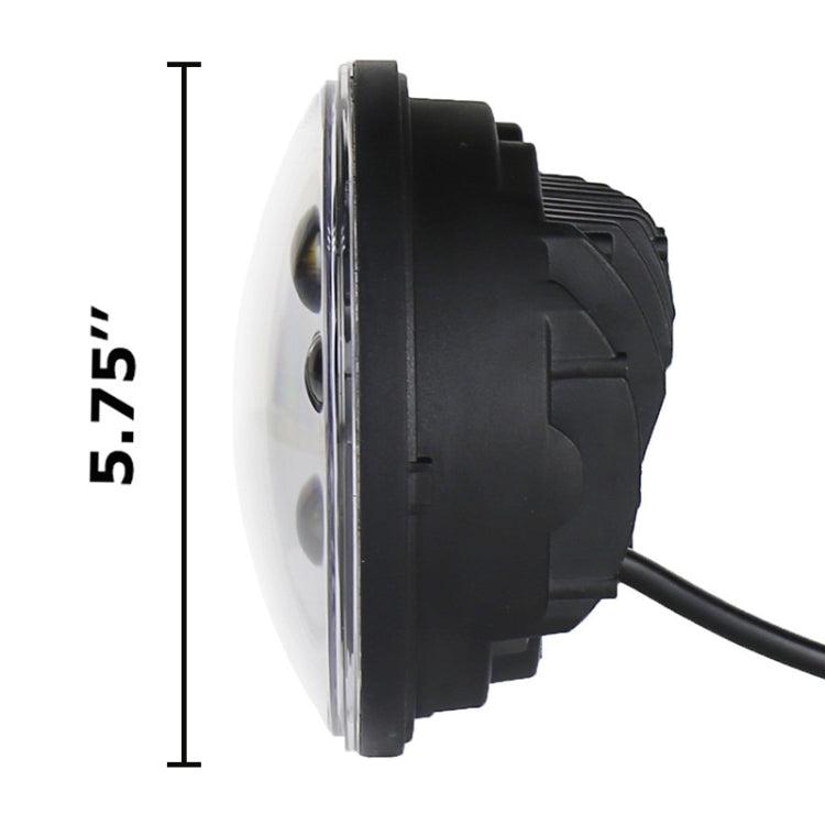 5.75 inch DC12V 6000K-6500K 40W Car LED Headlight for Harley, 5.75 inch (Silver), DC12V 40W