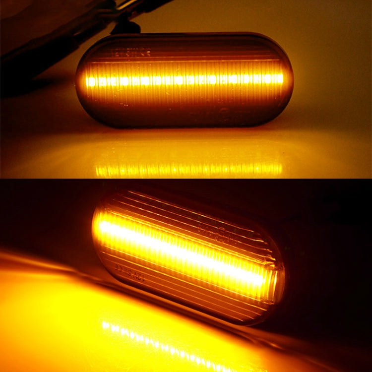 2 PCS D12V / 5W Car LED Leaf Board Side Flowing Water Turn Signal Light for Volkswagen, For Volkswagen(Black), For Volkswagen(Transparent)